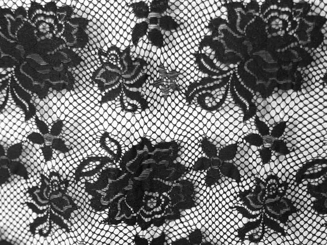 Rose Stretch Lace BLACK