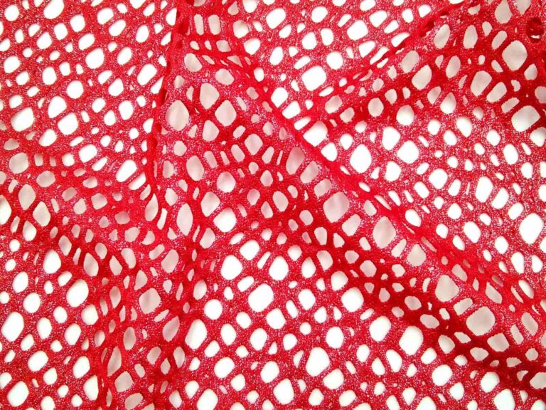 Stretch Fishnet - Astella RED/SILVER