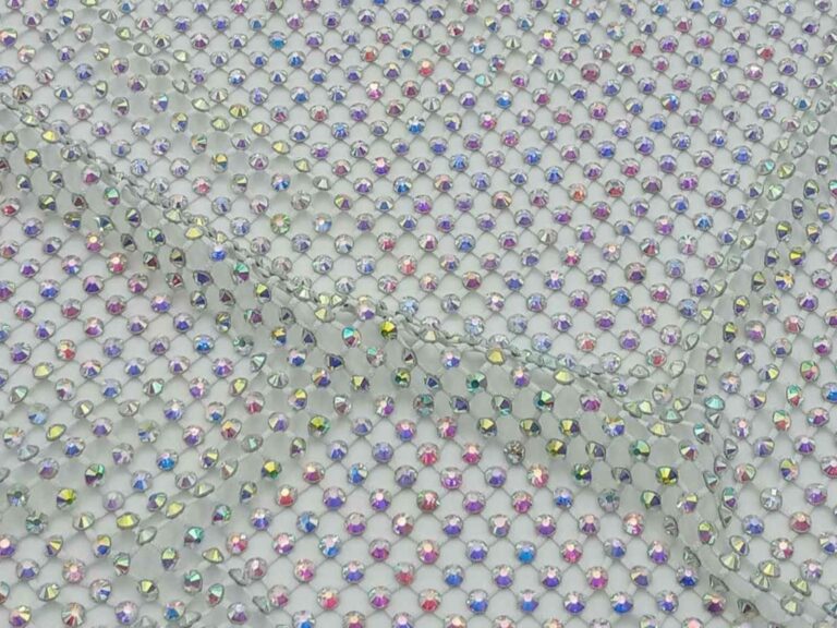 Rhinestone Mesh - WHITE