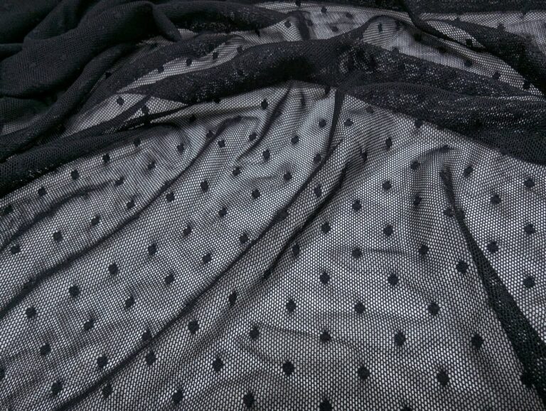 Stretch Net Polka Dot BLACK