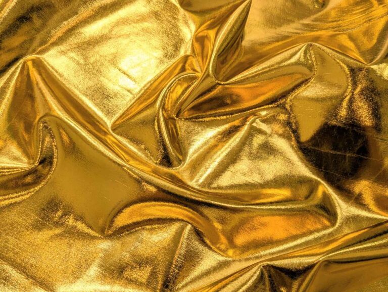 Lycra Stretch Metallic Foiled GOLD