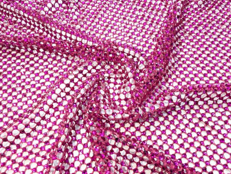 Rhinestone Mesh FUCHSIA PINK/ELECTRIC PINK