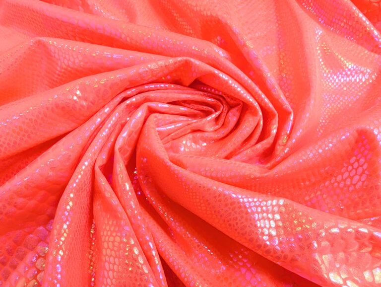 Lycra Python Foiled ORANGE/FLUORESCENT ORANGE