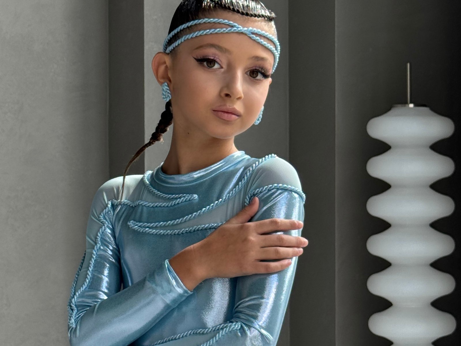Juvenile Dress In Colour Ice Blue Stage Glow