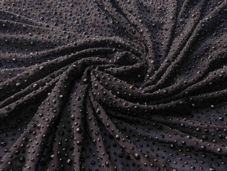 Rhinestone Stretch Net BLACK