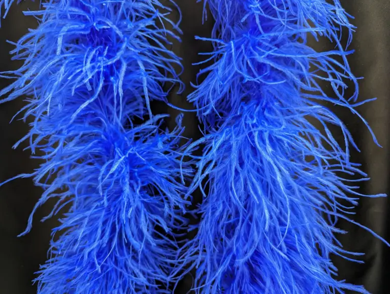 Ostrich Feather Boa Lux 5 Ply ELECTRIC BLUE/COBALT
