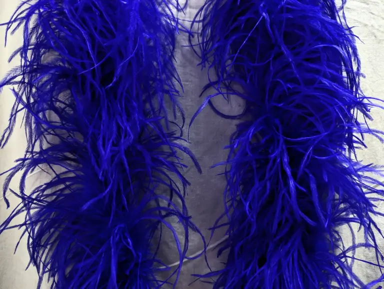 Ostrich Feather Boa Lux 5 Ply COBALT