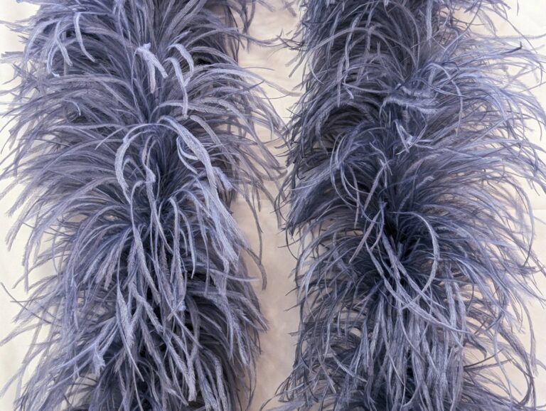 Ostrich Feather Boa Lux 5 Ply HEMATITE