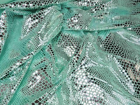 Lycra Python Foiled SPEARMINT