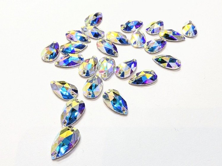 Pear Sew-On Stones CRYSTAL AB