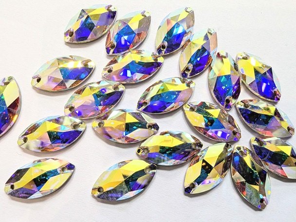 Navette Sew-On Stones - Swarovski CRYSTAL AB