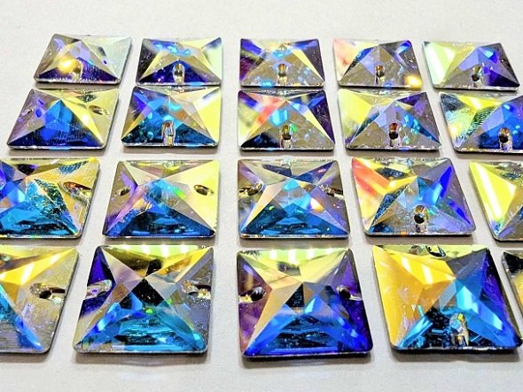 Square Sew-On Stones - Swarovski CRYSTAL AB