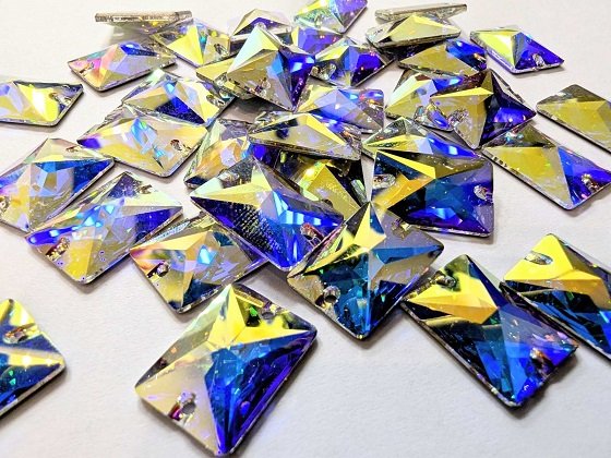 Rectangle Sew-On Stones CRYSTAL AB