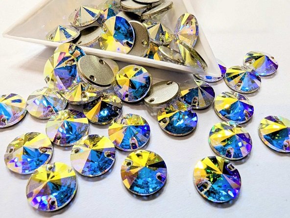 Rivoli Sew-On Stones - Swarovski CRYSTAL AB