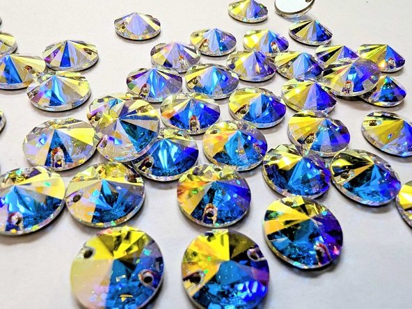 Rivoli Sew-On Stones - Swarovski CRYSTAL AB