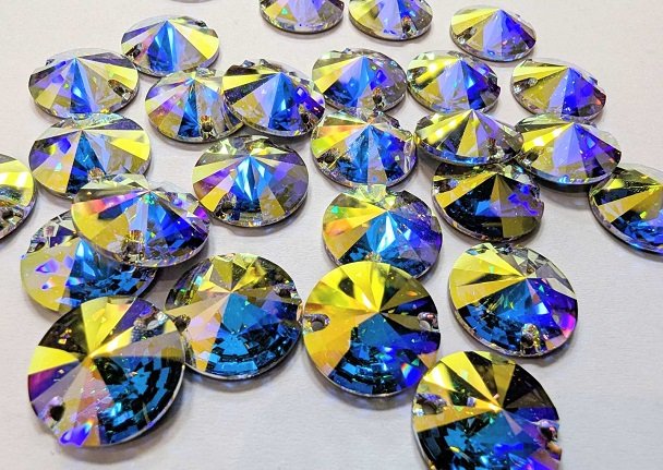 Rivoli Sew-On Stones - Swarovski CRYSTAL AB
