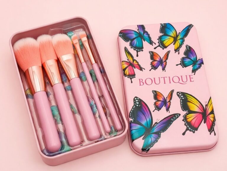 Set Of Brushes For Make-Up Boutique Face Brush Set Of 5 Pieces