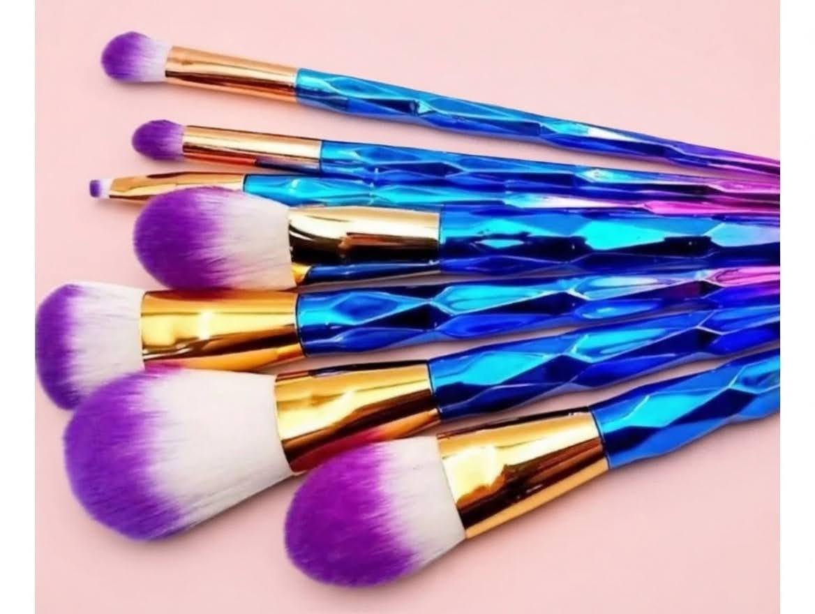 Set Of Penzliv For Makeup Unicorn Dimonds Makeup Brush Set 7Pcs