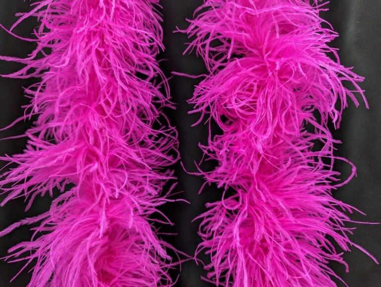 Ostrich Feather Boa Lux 5 Ply ELECTRIC PINK