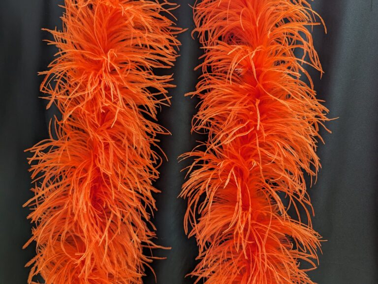 Ostrich Feather Boa Lux 5 Ply HOT RED/RED