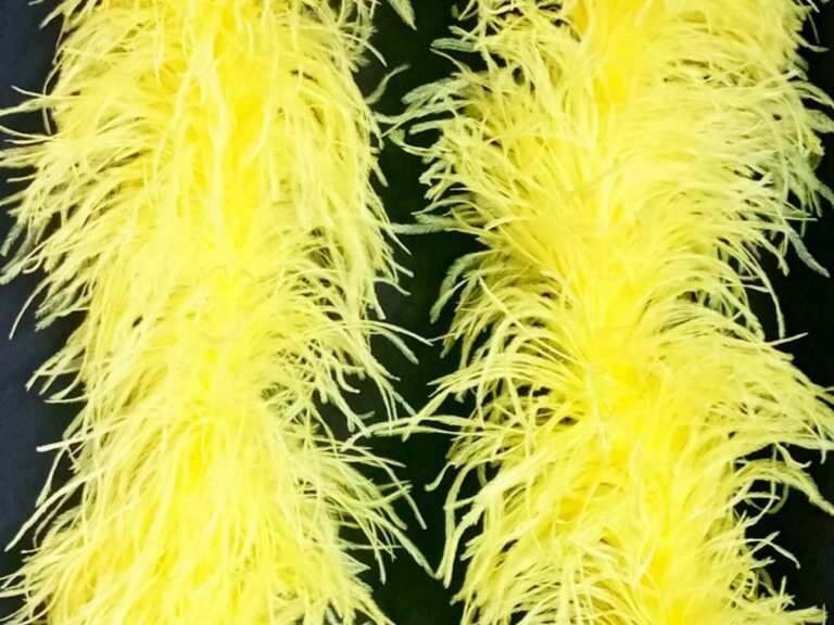Ostrich Feather Boa Lux 5 Ply SASSY YELLOW