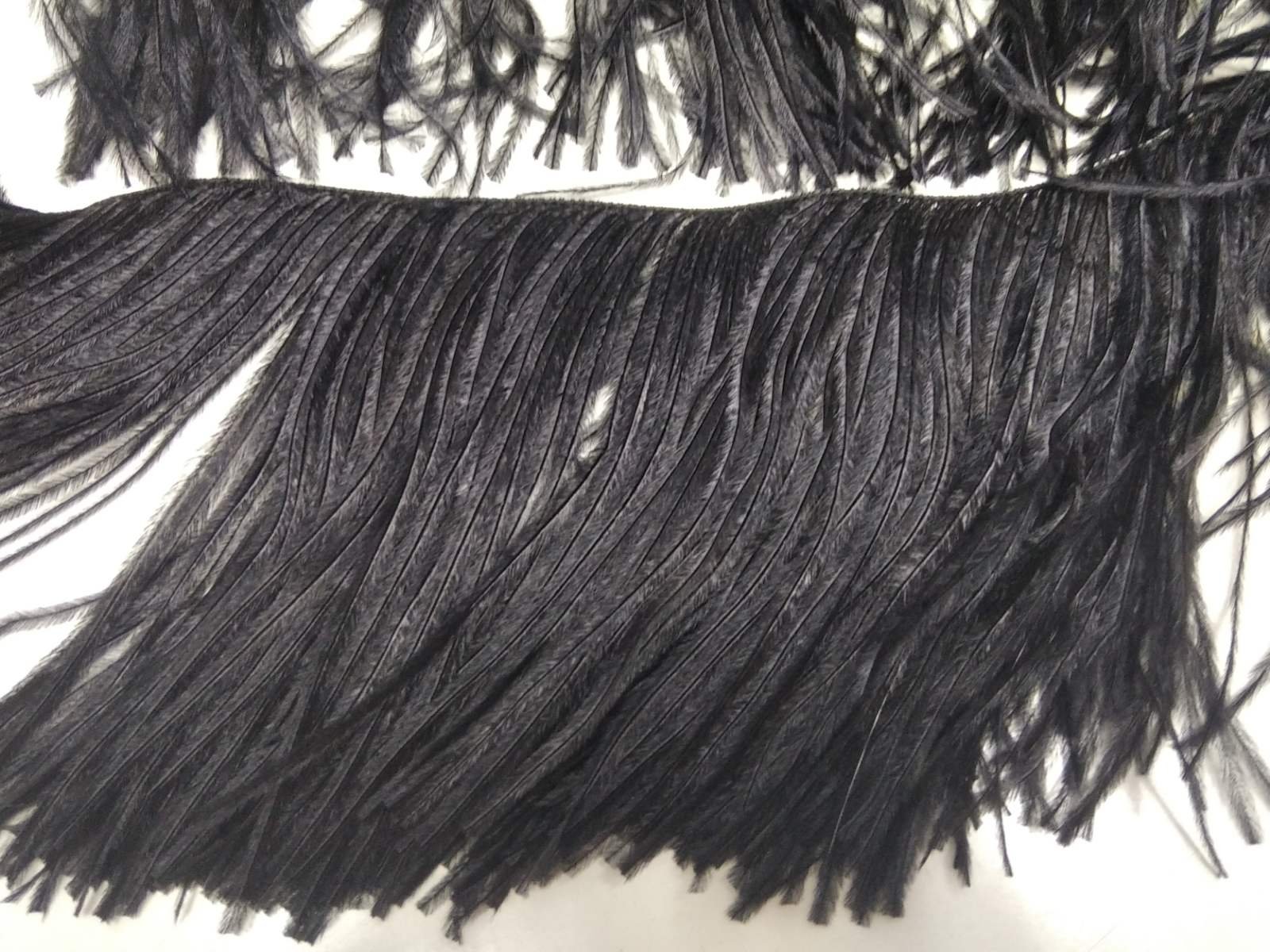Ostrich Feather Fringe Trim 12-15 Cm