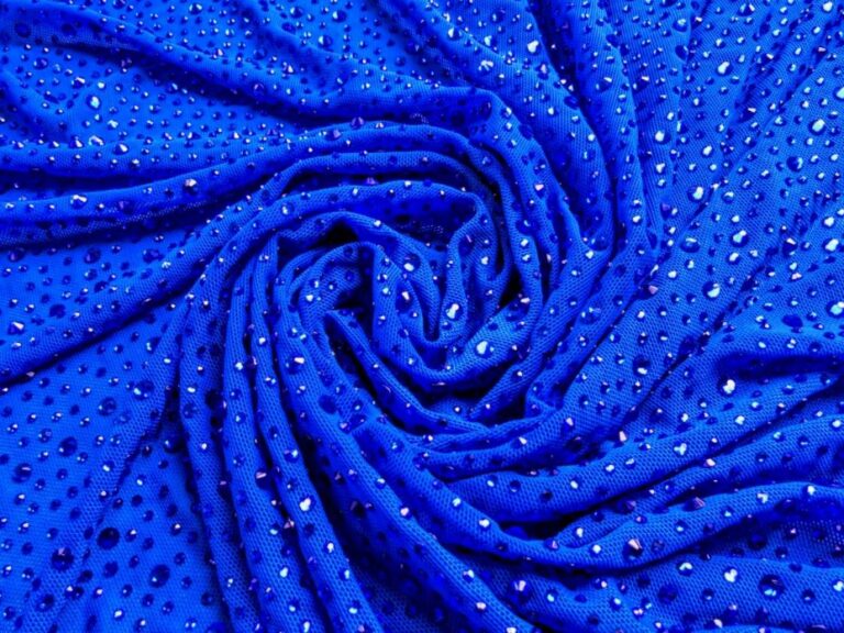 Rhinestone Stretch Net COBALT