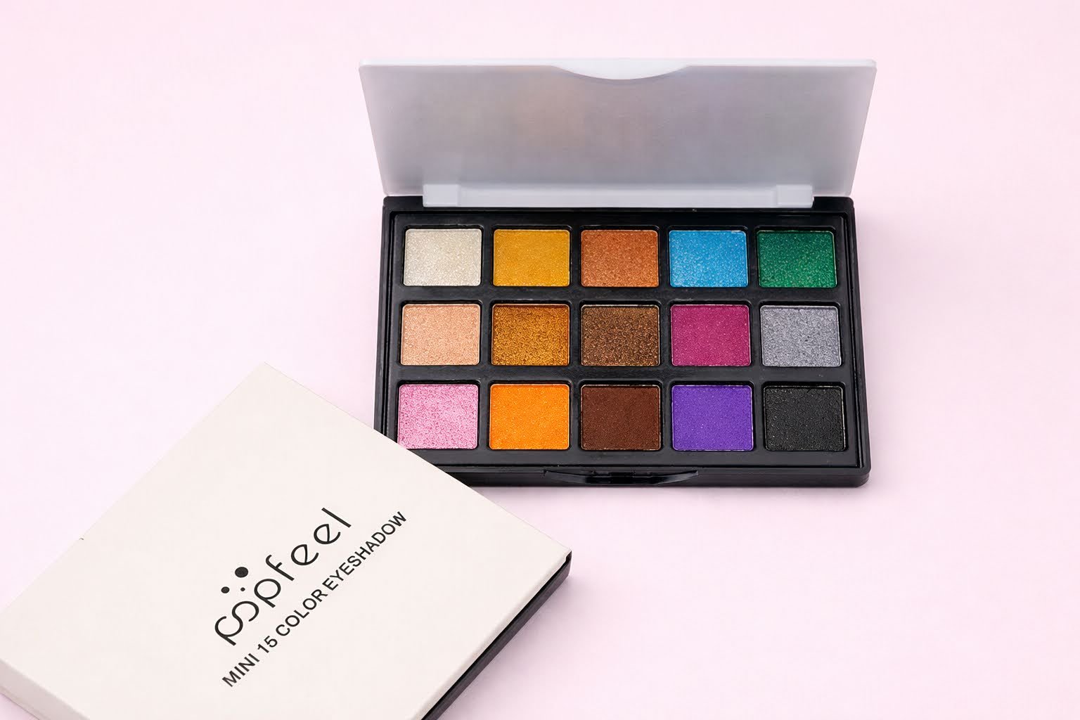 Eyeshadow Palette Shining Mini Popfeel Shimmer 15 Colors